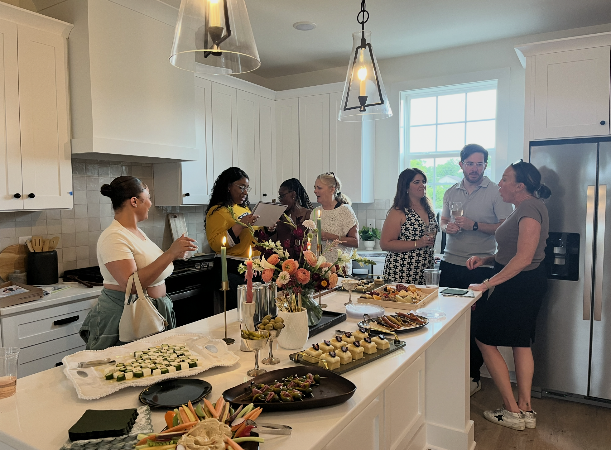 What happens when a neighborhood gathers to celebrate new homes