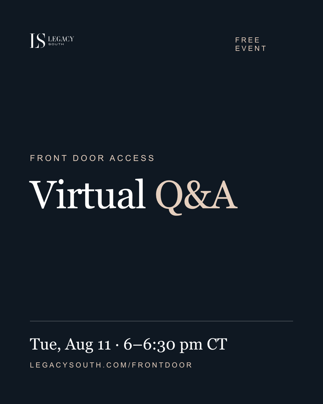 Virtual Front Door Access Q&A flyer